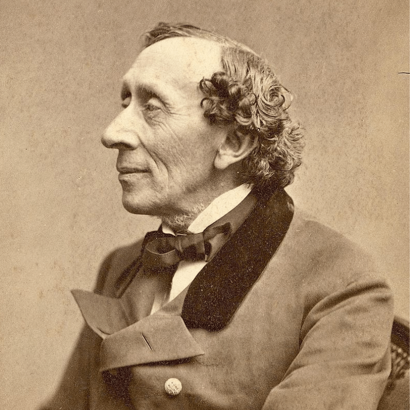 Portrait of Danish fairytale writer Hans Christian Andersen