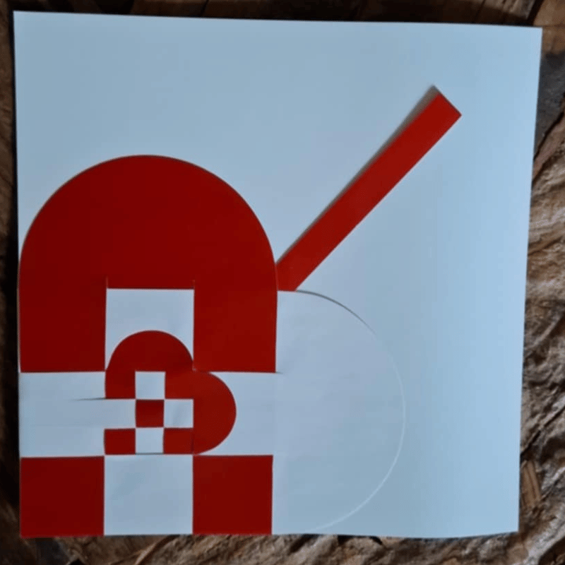 Dobbeltflettet klassisk rødt/hvidt julehjerte