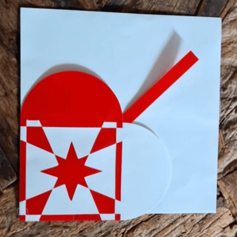 Stjerne mønster – grafisk håndflettet julehjerte