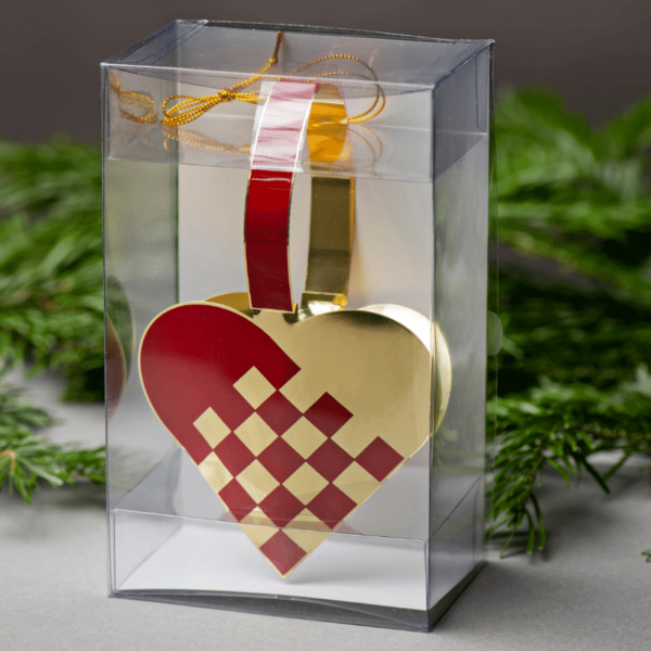woven heart christmas ornament
